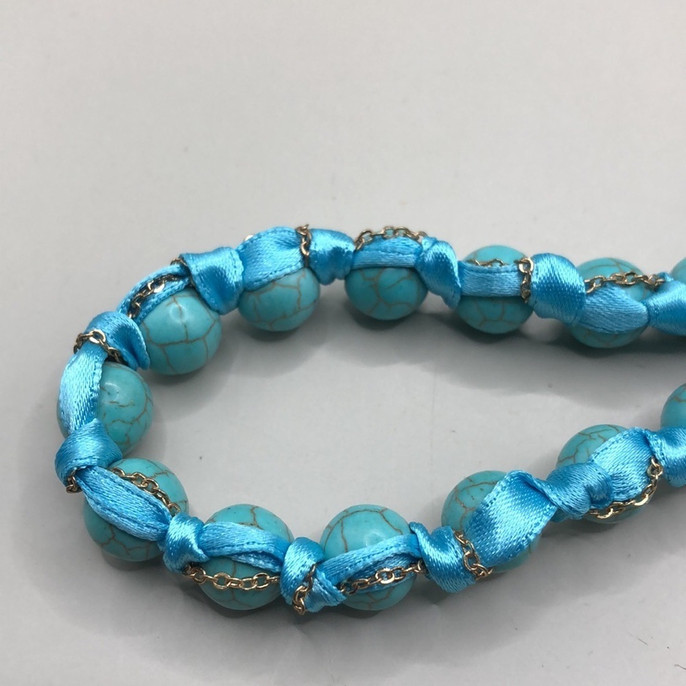 Curated bundle Chico's + Vivi Love turquoise look long necklaces + free bracelet - Picture 8 of 8